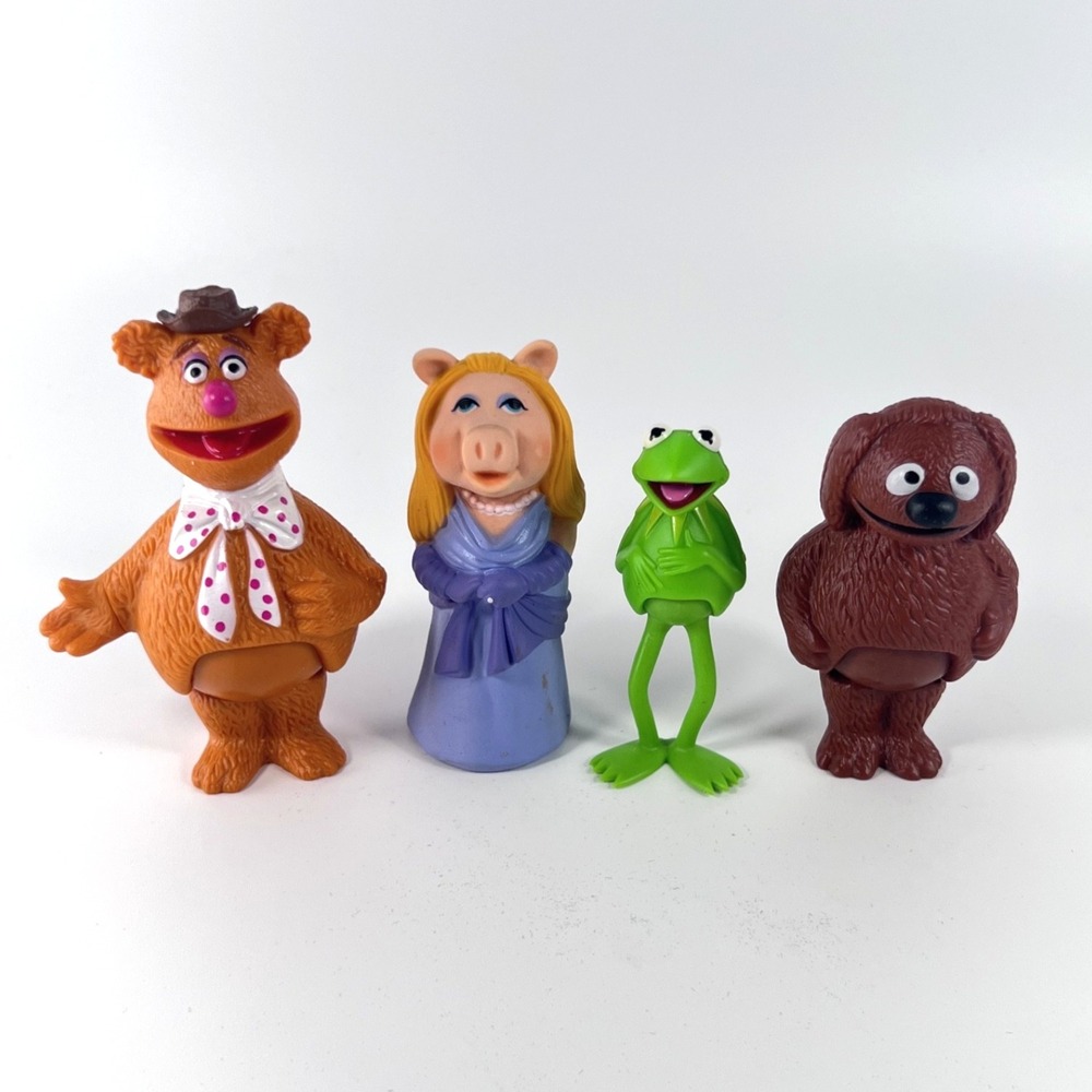 Henson - Kermit, Fozzy , Miss Piggy, Ralph - Muppets‎ - Movable Legs VTG 1978